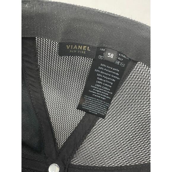 Vianel New York Hat Cap Green Size 58 Snap‎ Back Suede Made In Italy Darted main image 8